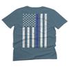 0084. American Flag Thin Blue Line Police Lives Matter Support Patriotic NY Sheriff for Men T Shirt (Indigo Medium) view 3