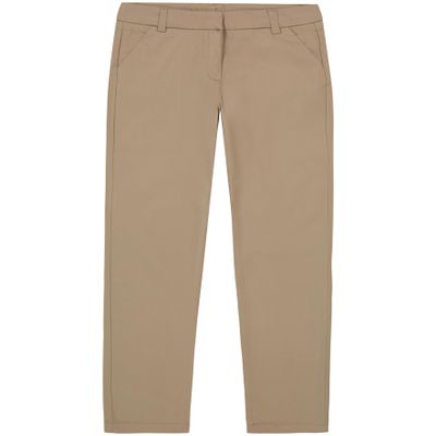 Izod Big Girls School Uniform Stretch Twill Skinny Pants, Khaki, 8