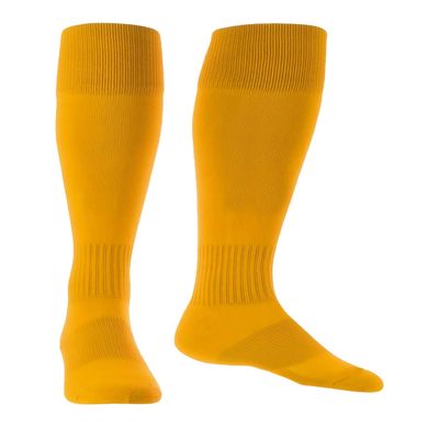 Just 4 Kicks Kid's Soccer Socks, Youth Solid Colors Soccer Socks (Gold)