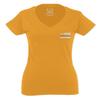 0084. American Flag Thin Blue Line Police Lives Matter Support Patriotic NY Sheriff for Women V Neck Fitted T Shirt (Gold Medium) view 2