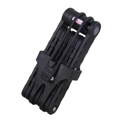 Compact Folding Bike Lock - 8-Section Mountain Bike Lock Bicycle Folding Lock - Heavy Duty Anti Theft Foldable Bike Lock,Black