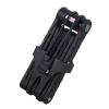 Compact Folding Bike Lock - 8-Section Mountain Bike Lock Bicycle Folding Lock - Heavy Duty Anti Theft Foldable Bike Lock,Black view 1
