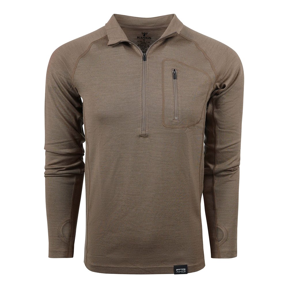 King's XKG Foundation 260 Merino 1/4 Zip, Khaki, 2X-Large