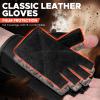 BEACE Weight Lifting Gym Gloves with Anti-Slip Leather Palm for Workout Exercise Training Fitness and Bodybuilding for Men & Women view 2