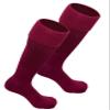 Just 4 Kicks Kid's Soccer Socks, Youth Solid Colors Soccer Socks (Burgundy) view 2