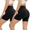CAMPSNAIL 2 Pack Biker Shorts Women - 5" High Waist Workout Tummy Control Spandex Shorts for Gym Athletic Yoga view 1