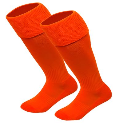 Just 4 Kicks Kid's Soccer Socks, Youth Solid Colors Soccer Socks (Orange)