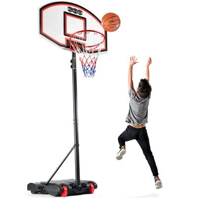 Play22 Kids Adjustable Basketball Hoop Height 5-7 FT - Portable Basketball Goals for Kids Teenagers Youth and Adults with Stand & Backboard Wheels Fillable Base - Great Indoor Outdoor Play