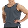 EZRUN Men's Tank Tops Quick Dry Workout Swim Beach Shirts Sleeveless Shirts for Bodybuilding Gym Fitness Training Grey Heather view 2