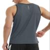 EZRUN Men's Tank Tops Quick Dry Workout Swim Beach Shirts Sleeveless Shirts for Bodybuilding Gym Fitness Training Grey Heather view 3