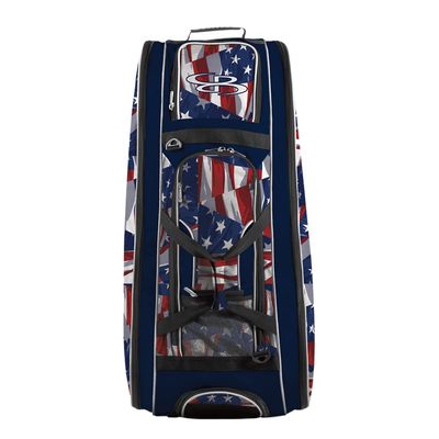 Boombah Beast Rolling Bat Bag 2.0-40" x 14" x 13" - USA Independence Navy/Red/White - Holds 8 Bats, Glove and Shoe Compartments