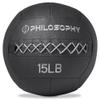 Philosophy Gym Wall Ball, 15 LB - Soft Shell Weighted Medicine Ball with Non-Slip Grip view 1