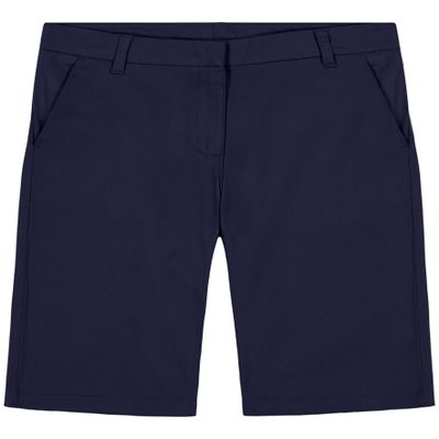 Izod Big Girls School Uniform Skinny Bermuda Twill Short, Navy, 8