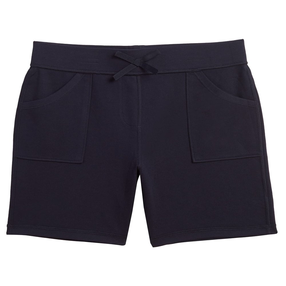 Izod Girls School Uniform Sensory-Friendly Soft Pull-On Short, Navy, 5