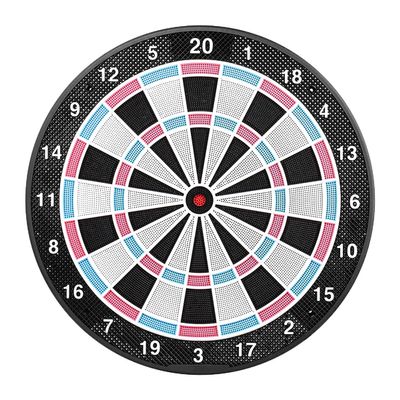 GHKJ 18In No Electronic Dart Board for Soft Tip Darts Set, Classic Style, Dartboard with 6 Pcs Plastic Darts Set Extra Soft Tips, Pink for Adult Kids