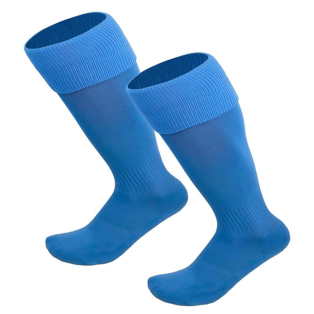 Just 4 Kicks Kid's Soccer Socks, Youth Solid Colors Soccer Socks (Sky)