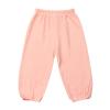 Mubineo Toddler Boy Girl Basic Plain Summer Fall Comfy Cotton Linen Pants (Peach Pink, 4T) view 1