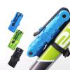 Compact Folding Bike Lock - 8-Section Mountain Bike Lock Bicycle Folding Lock - Heavy Duty Anti Theft Foldable Bike Lock,Green view 2