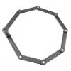 Compact Folding Bike Lock - 8-Section Mountain Bike Lock Bicycle Folding Lock - Heavy Duty Anti Theft Foldable Bike Lock,Green view 3