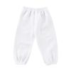 Mubineo Toddler Boy Girl Basic Plain Summer Fall Comfy Cotton Linen Pants (White, 6-12 Months) view 1