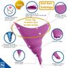 CIRCE CARE 2nd Gen SuAmiga Female Urination Device (in color Wild Purple) with New Waterproof Carry Bag + Silver Infused Pee Cloth (1pc Black Galaxy) view 3