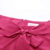 Belle Poque Rose Red A-Line Skirt for Women Bow Flared Hight Waist Skirt Casual Size S view 2