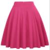 Belle Poque Rose Red A-Line Skirt for Women Bow Flared Hight Waist Skirt Casual Size S view 3