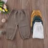Mubineo Toddler Boy Girl Basic Plain Summer Fall Comfy Cotton Linen Pants (Khaki, 3T) view 3