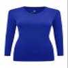 M&M SCRUBS Women's Under Scrub Tee V-Neck Long Sleeve T-Shirt (True Royal Blue, Large) view 1
