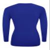 M&M SCRUBS Women's Under Scrub Tee V-Neck Long Sleeve T-Shirt (True Royal Blue, Large) view 2