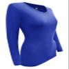 M&M SCRUBS Women's Under Scrub Tee V-Neck Long Sleeve T-Shirt (True Royal Blue, Large) view 4