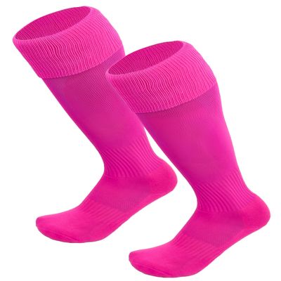 Just 4 Kicks Kid's Soccer Socks, Youth Solid Colors Soccer Socks (Pink)