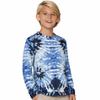 INGEAR Boys UPF 50+ Rash Guard Swim Shirt  Quick-Dry Lightweight Sun Protection for Swimming, Surfing & Beach, XSXL(Blue Tie Dye, Small) view 1