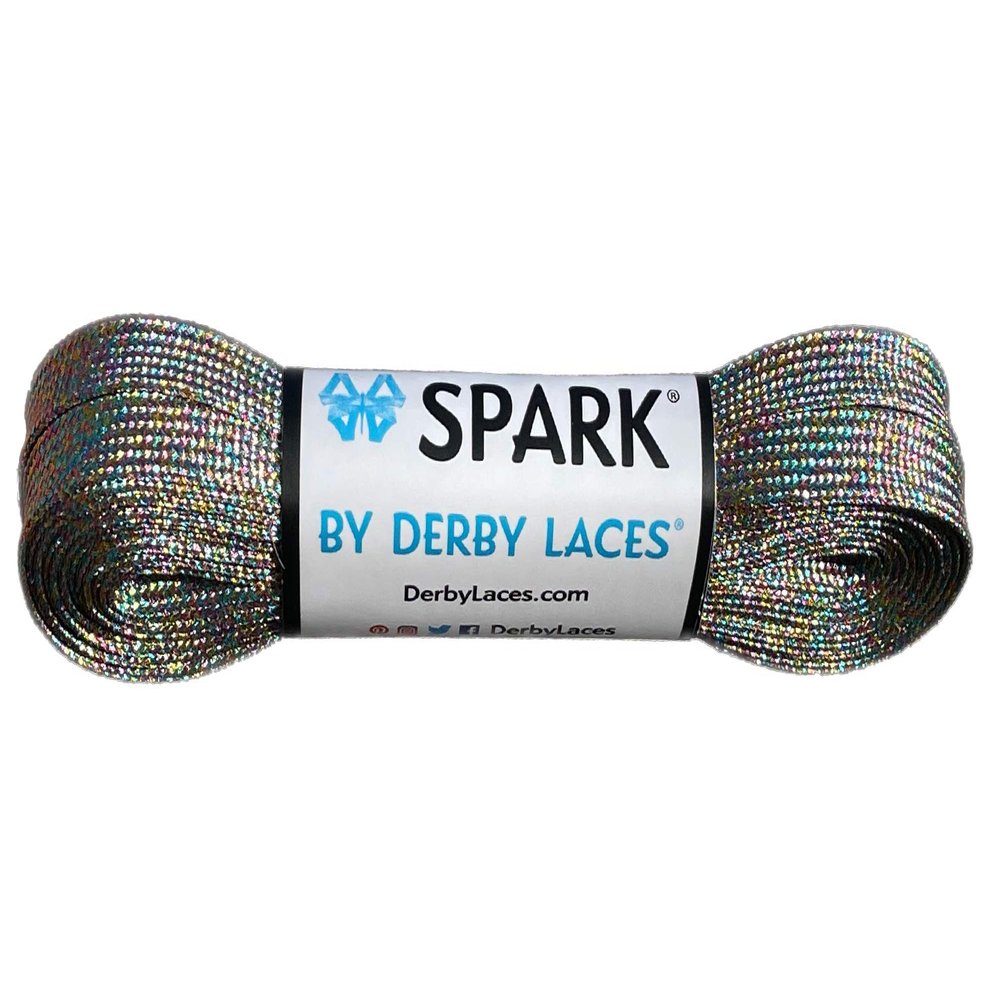 Derby Laces Starlight Spark Shoelace for Shoes, Skates, Boots, Roller Derby, Hockey and Ice Skates (96 Inch / 244 cm)