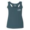 0084. American Flag Thin Blue Line Police Lives Matter Support Patriotic NY Sheriff Women's Tank Top Racerback (Indigo Blue Medium) view 1