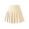 ZHANCHTONG Women's High Waist A-Line Pleated Mini Skirt Short Tennis Skirt (Light Khaki, XXL) view 1