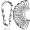 30Pack Heavy Duty Spring Snap Hooks 4Inch, 3/8 Carabiner Clips for Swing, Large Steel Chain Quick Links Safety Buckle Connector for Hammock Fitness Gym Outdoor Boating, M10 Snap Hook Carabiners view 1