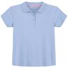 IZOD girls School Uniform Short Sleeve Interlock Polo Shirt, Light Blue, 8 10 US view 1