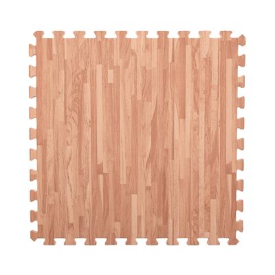 IncStores Premium Soft Wood Print Foam Flooring Tiles | Interlocking Foam Tiles for Home, Gym, Training and Yoga | 3/8" - Textured Maple, 80 Square Feet
