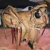 Leather Ride Western Heavy Duty Wade Ranch Roper Saddle with Head Stall Breast Collar, 15 INCHES SEAT view 1