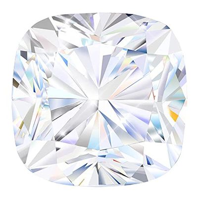 1.0ct 6mm Moissanite Stone Loose Simulated Diamond D Colorless Brilliant Cushion Cut VVS1 Clarity Gemstones for Engagement Ring Pendant Necklace Jewelry Making with Certificate of Authenticity