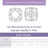 1.0ct 6mm Moissanite Stone Loose Simulated Diamond D Colorless Brilliant Cushion Cut VVS1 Clarity Gemstones for Engagement Ring Pendant Necklace Jewelry Making with Certificate of Authenticity view 4
