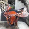 Leather Ride Western Saddle Barrel Racing Style Youth/Kids Saddle view 2