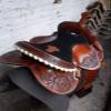 Leather Ride Western Saddle Barrel Racing Style Youth/Kids Saddle view 4