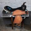 Leather Ride Western Barrel Racing Saddle with Matching Headstall & Breastplate view 1