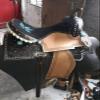 Leather Ride Western Barrel Racing Saddle with Matching Headstall & Breastplate view 3