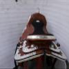 Leather Ride Western Fully Show Saddle with Silver Corner Canchos & Saddle Pad view 3