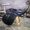 New Beautiful Black Dressage Leather Saddle view 2