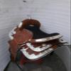 Leather Ride Western Fully Show Saddle with Silver Corner Canchos & Saddle Pad view 2