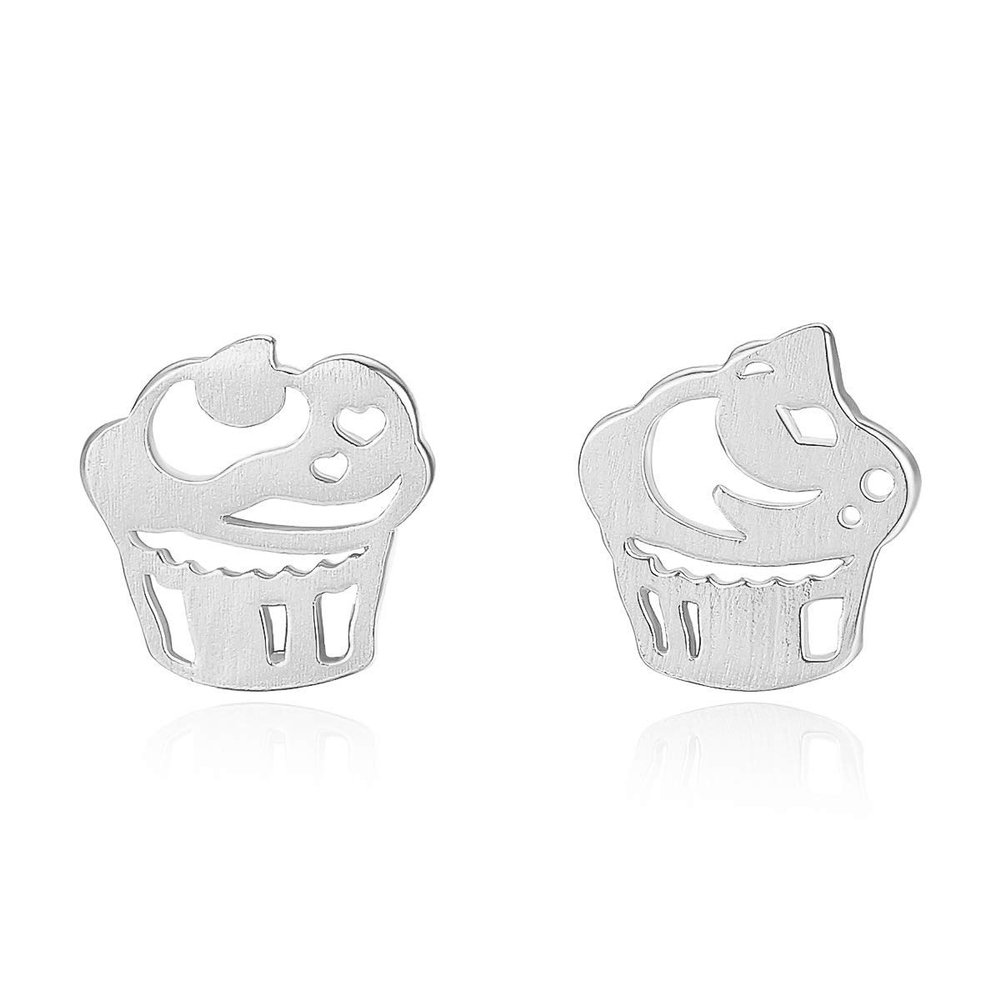 WYRKYP Earrings S925 Sterling Sier Earrings Stylish and Creative Ice Design Stud Earrings Personality Temperament Jewellery Gift for Women and Girls,Sier